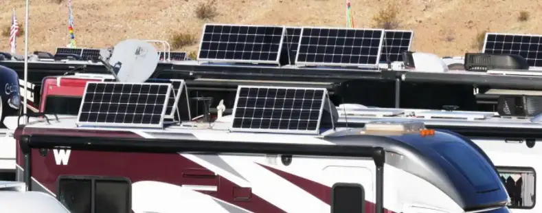 Solar panels on RVs