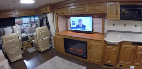Watching TV inside an RV