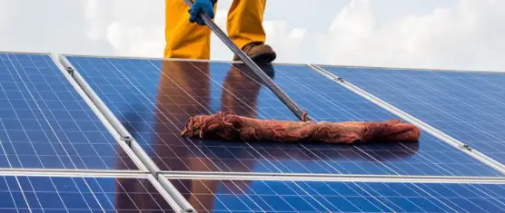 cleaning solar panel surface