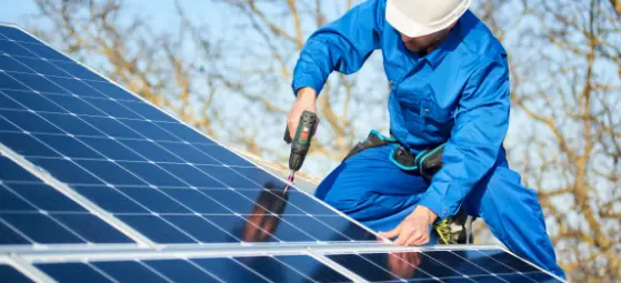 installing solar panel on home roof