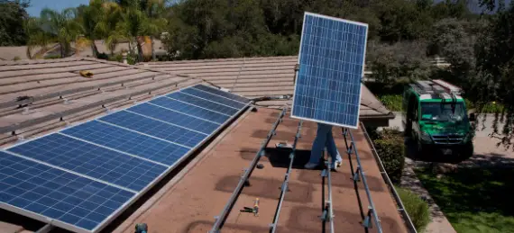 installing solar panel on small home roof