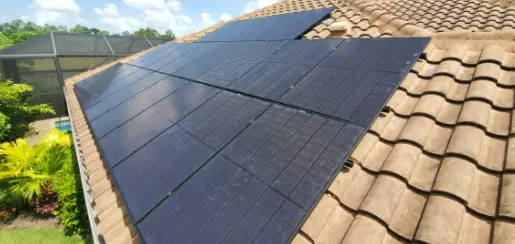 rec alpha solar panels on home roof
