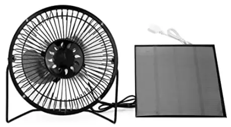 small portable fan with solar panels